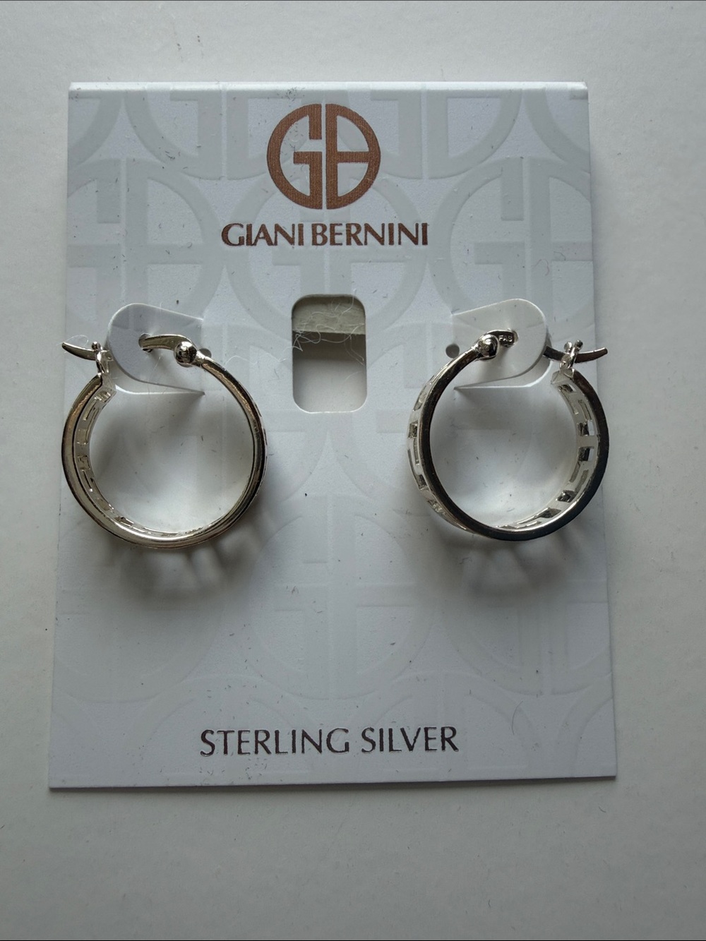 Giani Bernini Sterling Silver Textured Hoop Earrings